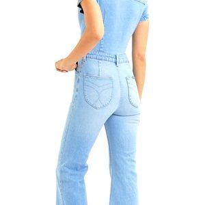 Rollas jumpsuit. 100% cotton, super soft denim with large functional pockets